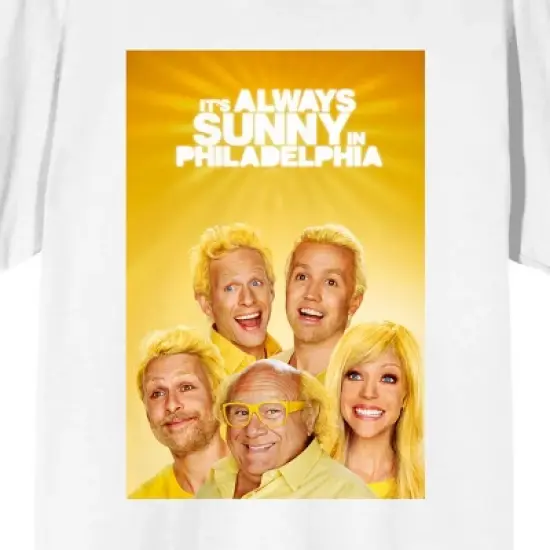 It's Always Sunny In Philadelphia Key Art Crew Neck Short Sleeve White Women's T-shirt image {1}