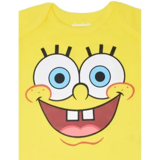 SpongeBob SquarePants SpongeBob SquarePants Patrick Squidward  3 Pack Short Sleeve Bodysuits  Newborn to Infant image {8}