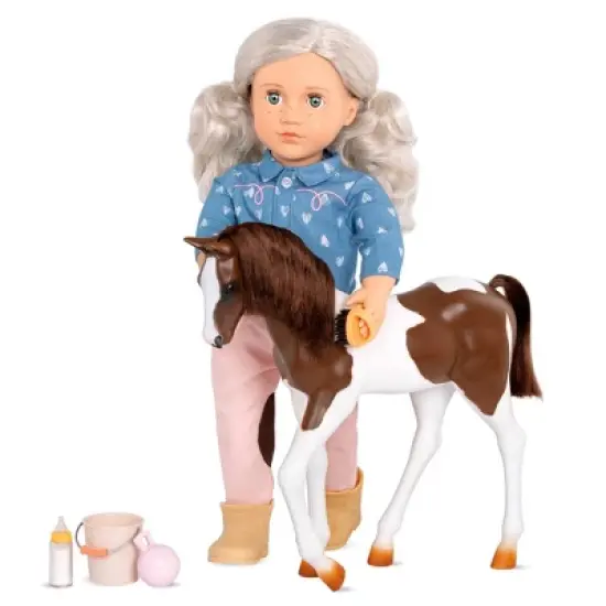 Our Generation 18" Equestrian Doll & Horse Set - Yanira with Foal image {1}