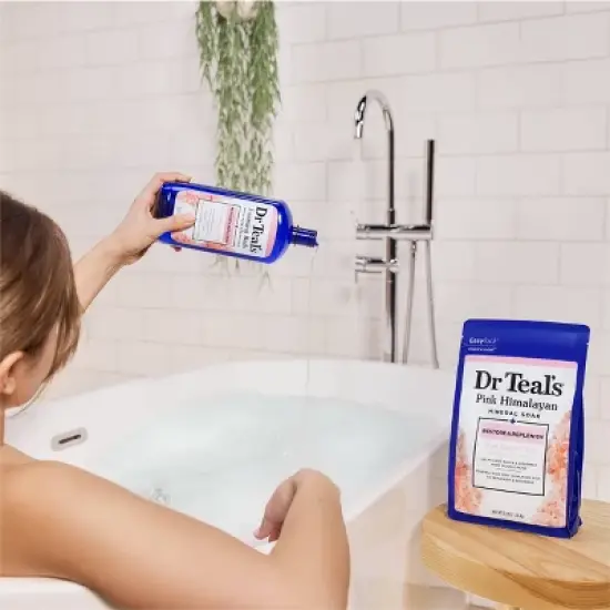 Dr Teal's Restore & Replenish Pink Himalayan Orange Foaming Bubble Bath - 34 fl oz image {3}