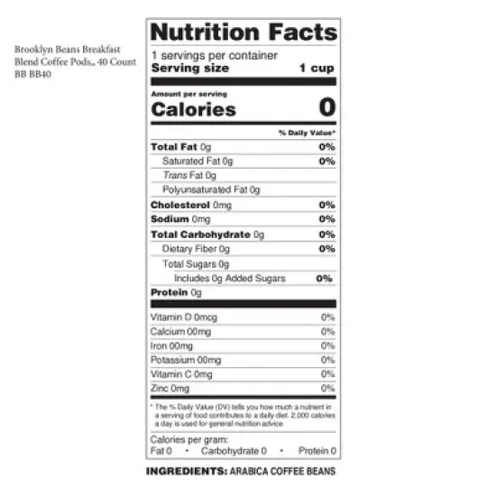 Brooklyn Beans Breakfast Blend Coffee Pods, Compatible Keurig 2.0 Brewers, 40 Ct image {2}