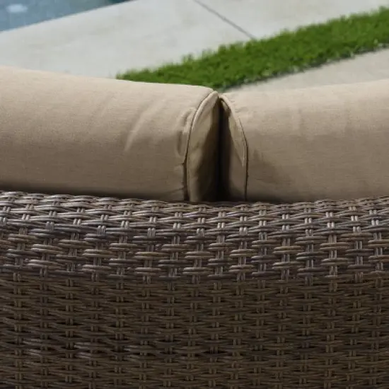 Cyprus Brown 8pc Sectional with Sunbrella - Canopy Home and Garden image {16}