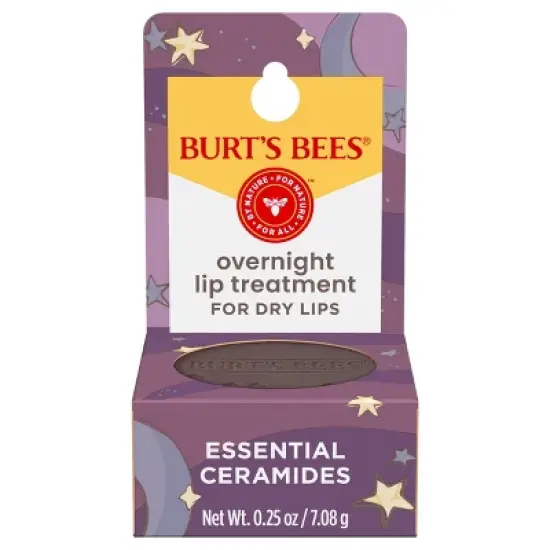 Burt's Bees Natural Overnight Intensive Lip Treatment - Ultra-Conditioning Lip Mask - 0.25oz image {11}