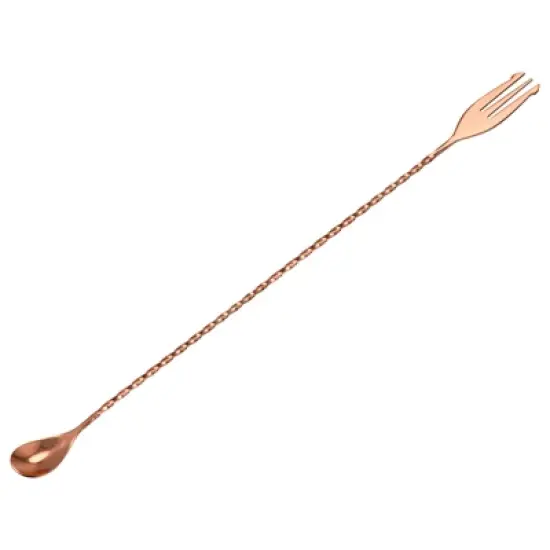 Unique Bargains Stainless Steel Long Handle Spiral Pattern Cocktail Bar Spoon image {7}