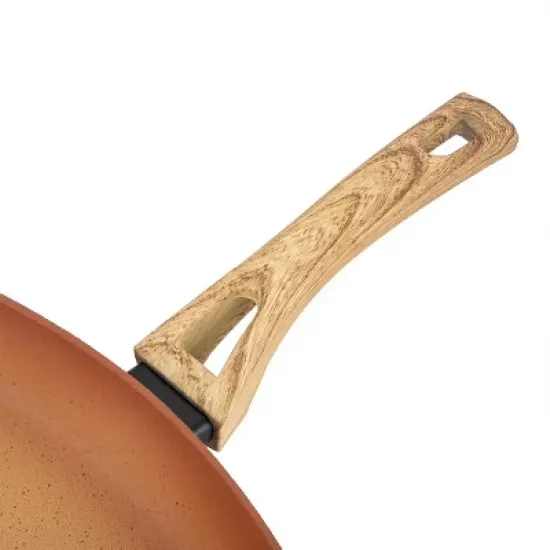 Hamilton Beach HBV111 11 Inch Forged Aluminum Terracotta Nonstick Coated Griddle Frying Pan Skillet with Bakelite Handle, Copper image {2}