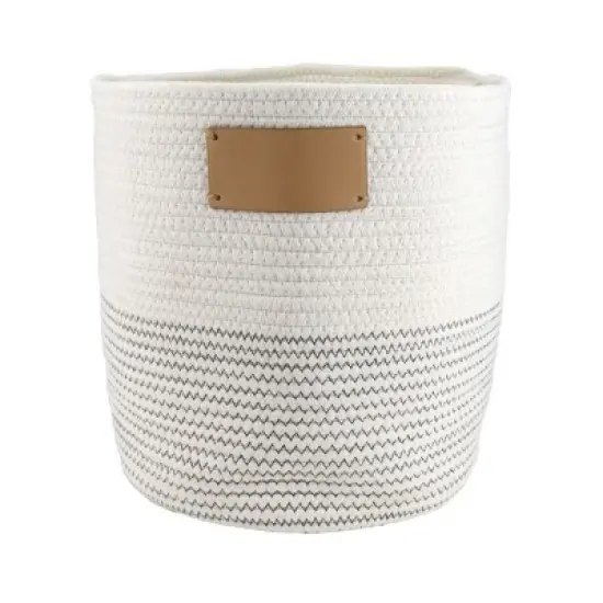 Midlee Rope Dog Toy Basket with Blank Label- Personalize It! image {4}
