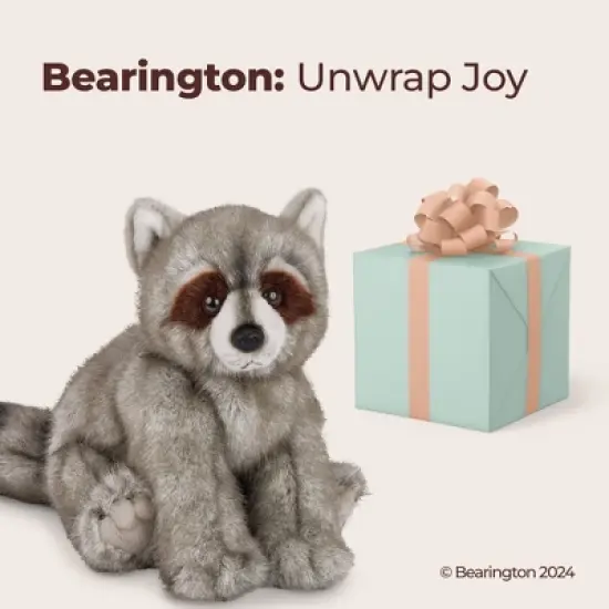 Bearington Rocko Plush Stuffed Animal Raccoon with Soft Faux-Fur, 13 inches, For Ages 3-14 image {3}