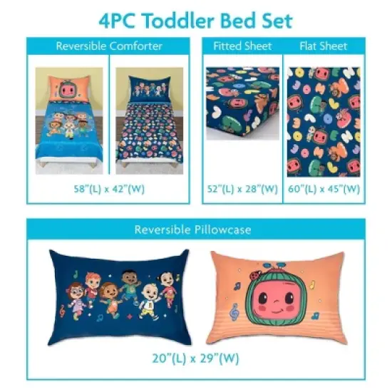 CoComelon Kids' 4 pc Toddler Bed Set image {7}