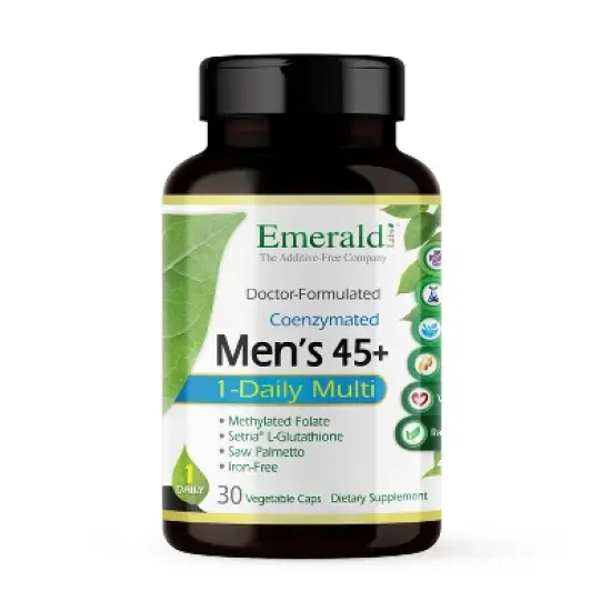 Emerald Labs Men's 45+ 1-Daily Multi - Gluten-Free - 30 Vegetable Capsules image {6}