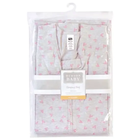 Hudson Baby Infant Girl Cotton Sleeveless Wearable Sleeping Bag, Sack, Blanket, Hearts image {1}