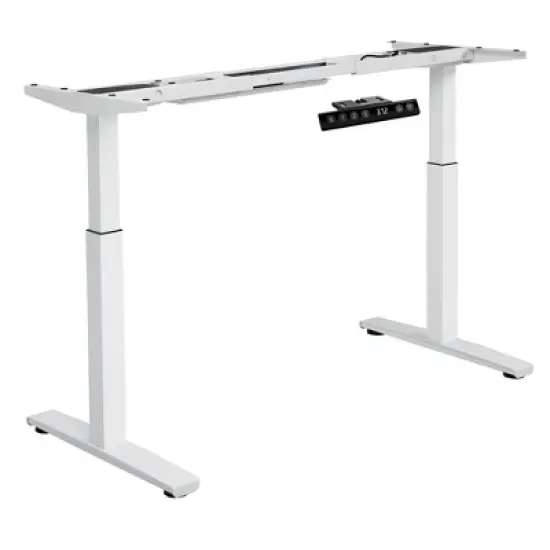 Costway Electric Stand Up Desk Frame Dual Motor Height Adjustable Stand White\Black image {10}