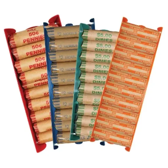 Nadex Coins&trade; Assorted Stackable Aluminum Coin Trays, 4 Pack in Multicolored image {6}