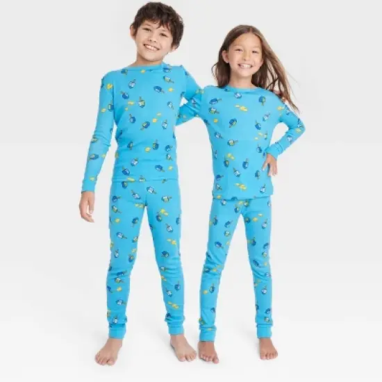 Kids' Hanukkah Matching Family Pajama Set - Wondershop&trade; Blue image {5}