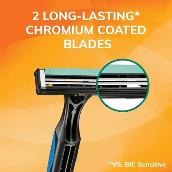 BiC Sensitive 2 Twin Blade Men's Disposable Razors - 10ct image {2}