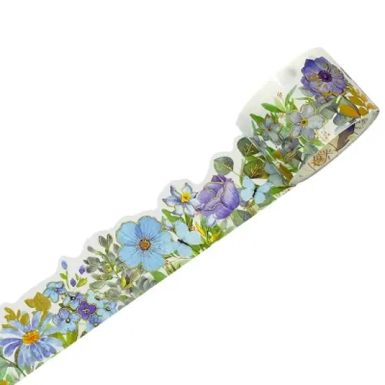 Wrapables Landscape Floral Metallic Gold Foil Washi Tape, 30mm x 3M image {18}