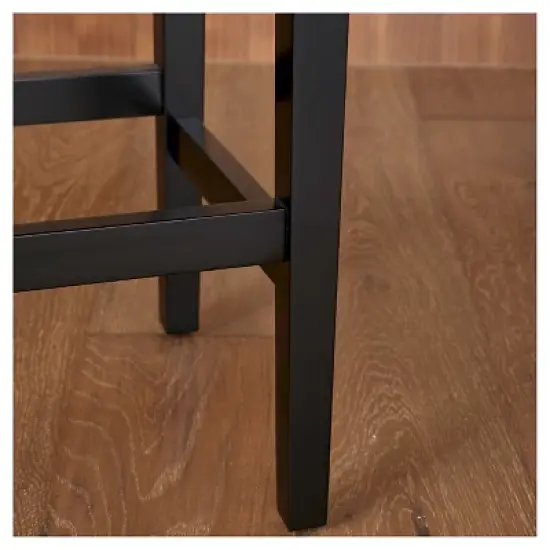 Set of 2 Lopez Backless Leather Counter Height Barstool - Christopher Knight Home image {3}