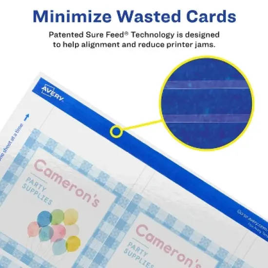 Avery Printable Business Cards, 2.5" x 2.5", Glossy White, 225ct image {3}