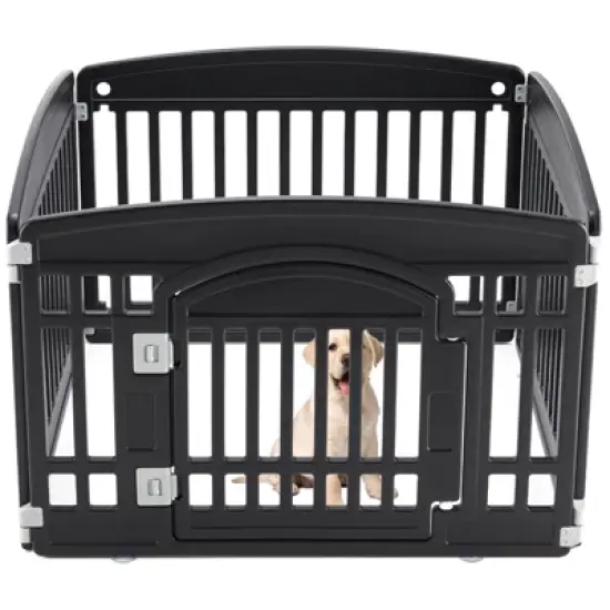Gulches Dog Playpen Safe & Secure Indoor/Outdoor Pet Fence | Folding & Portable | Ideal for Small to Medium Dogs | Easy to Clean image {7}