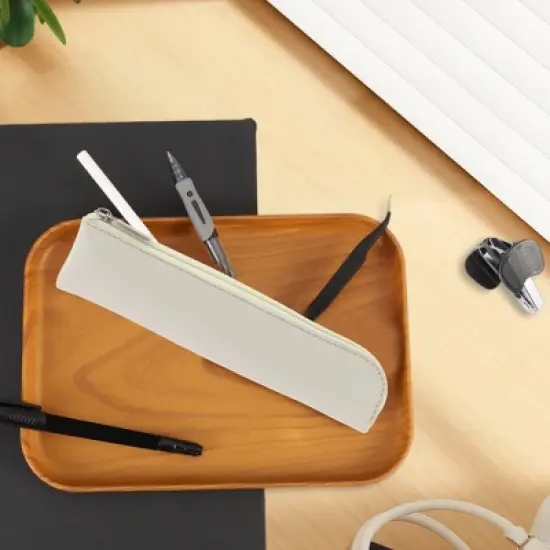 Unique Bargains Faux Leather Pencil Case image {1}