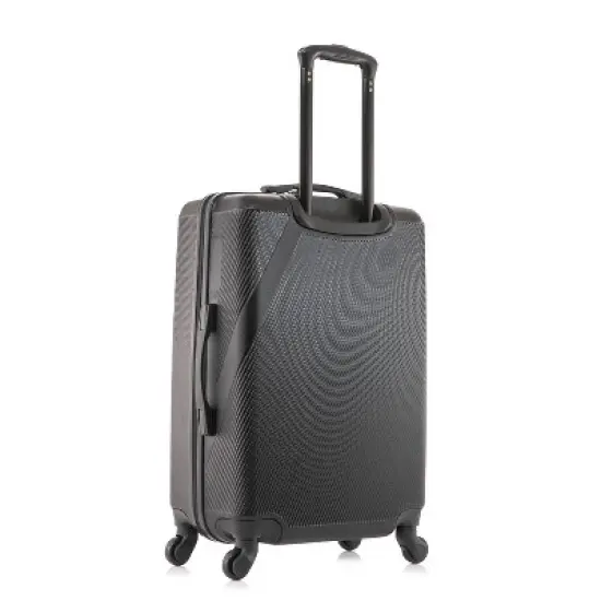DUKAP Discovery Lightweight Hardside Large Checked Spinner Suitcase - Black image {3}
