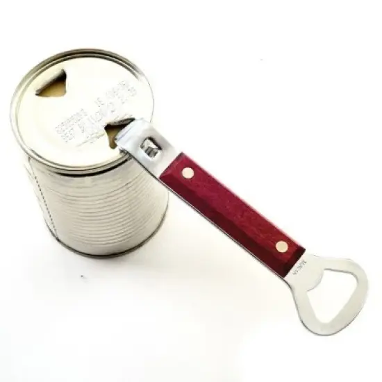 Norpro Heavy Duty Wood Handle Soda Pop Beer Can Punch and Bottle Opener  1-pack image {4}