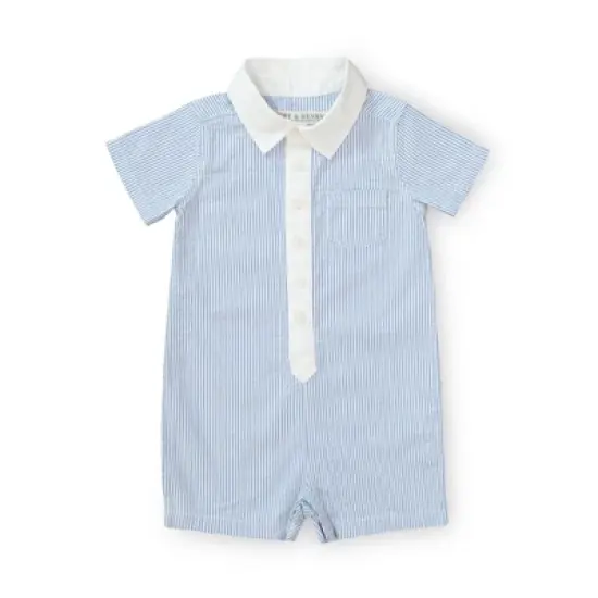 Hope & Henry Baby Seersucker Button Front Romper image {5}