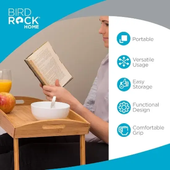 BirdRock Home Bamboo Breakfast Serving Tray - Natural image {2}