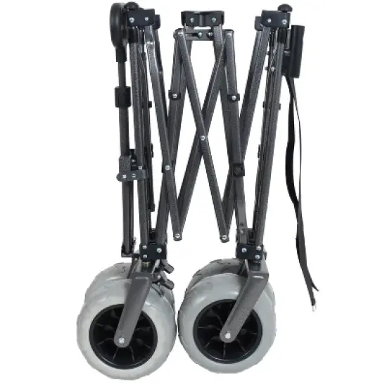 Gulches Multi-Functional Push-Pull Folding Wagon Cart, XL Heavy-Duty, All-Terrain, 9"x4" Beach Tires, Large Capacity image {9}