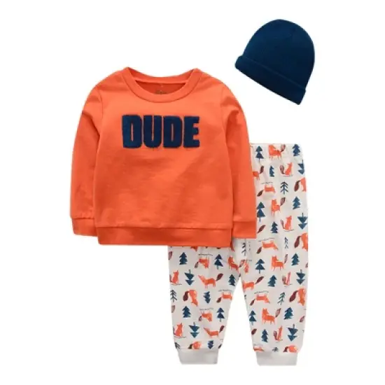 Chick Pea Baby Boy Jogger Set Newborn Pant Set Layette Bundle image {4}