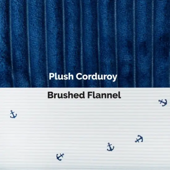 FurHaven Corduroy Dreamer Boat Cat Bed - Blue, One Size image {3}