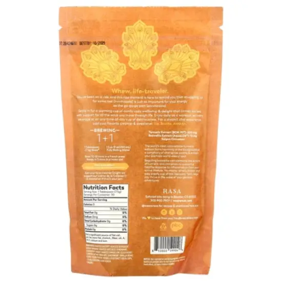 Rasa Adaptogenic Recovery Tonic, Golden Chai, 8 oz (226 g) image {1}
