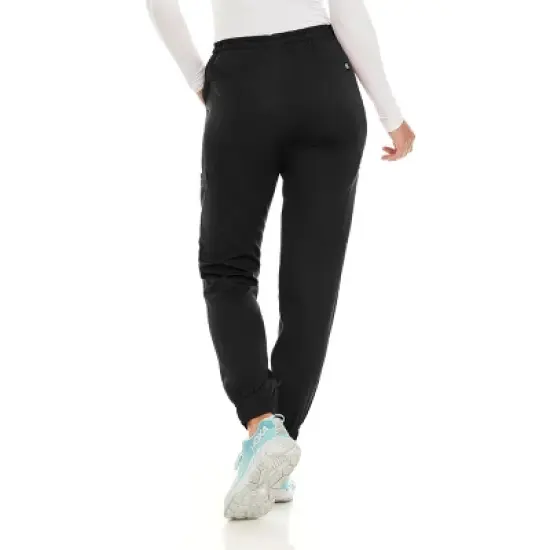 Medichic Women's Seven Pocket Cargo Scrub Pants Joggers with 4-Way Stretch image {2}
