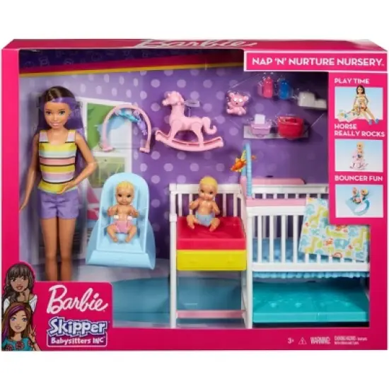 Barbie Skipper Babysitters Inc Nap 'n' Nurture Nursery Dolls and Playset image {12}