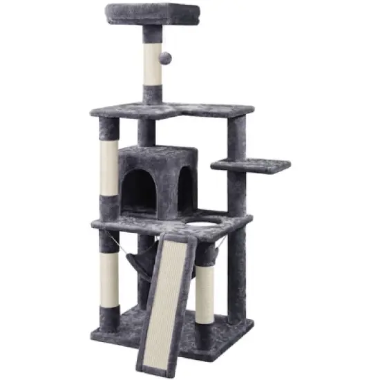 Yaheetech 60.5"H Cat Tree with Top Perch for Kittens image {7}