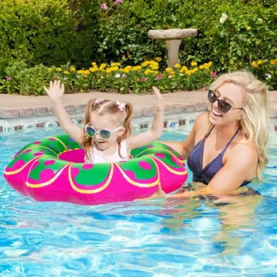 Poolmaster Swimming Pool Inflatable Flower Baby Rider Float - Pink image {1}