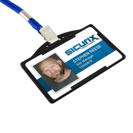 SICURIX Badge Dispensers, Horizontal, Black, Pack of 25 image {3}