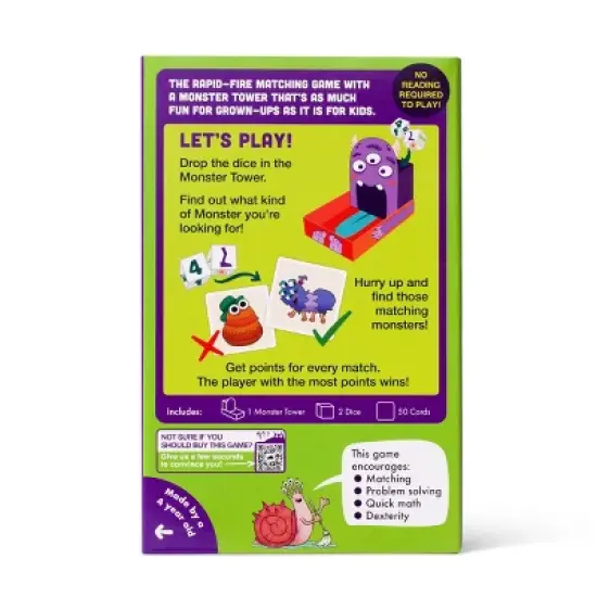 Kitten Games Monster Match Board Game: Educational Social Skills, Fast Play, 2-6 Players image {1}