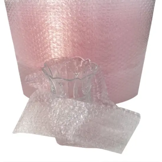 UOFFICE Polyethylene Pink Anti-Static Small Bubble Roll 175' x 12" with 3/16" Small Bubbles image {4}