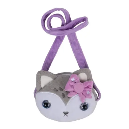 Adora Be Bright Purse for Little Girls - Stuffed Animal Wolf Design - Eyes Light Up image {5}