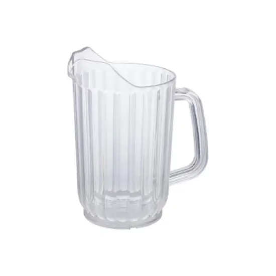 Winco Single Spout Polycarbonate Water Pitcher, Clear, 32oz image {4}