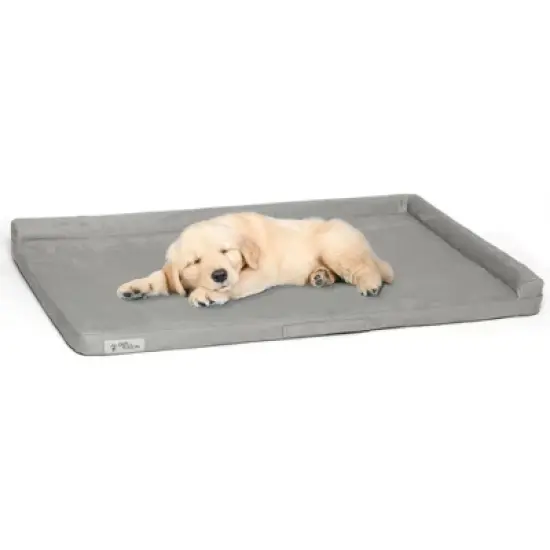 PetFusion PuppyChoice Solid Foam Dog Crate Bed, Grey image {5}