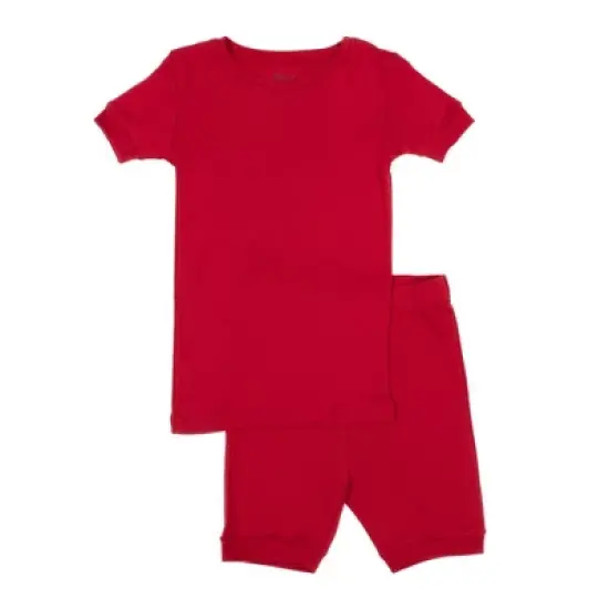 Leveret Kids Two Piece Cotton Solid Short Pajamas image {11}