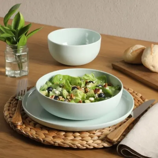 Gibson Home Candy Skies 12 Piece Unbreakable Wheat Straw Melamine Dinnerware Set - Pink image {14}