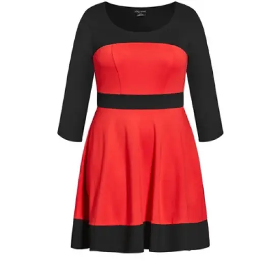 Women's Plus Size Valerie Dress - red | CITY CHIC image {2}