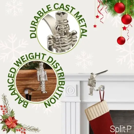 Split P Nutcracker Stocking Hanger - Set of 2 image {2}