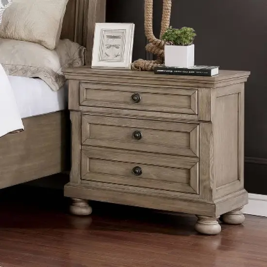 2pc Queen Earl Bedroom Set with Nightstand Gray - HOMES: Inside + Out image {5}