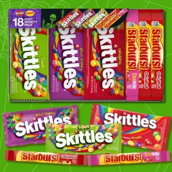 Mars - Skittles & Starburst Halloween Candy Chewy Variety Pack - 37.05oz/18ct image {2}