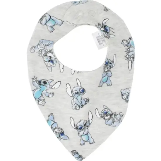 Disney One Size 3 Pack Bibs Blue and Grey image {3}