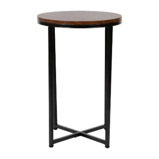 Flash Furniture Hampstead Collection End Table - Modern Laminate Accent Table with Crisscross Frame image {11}