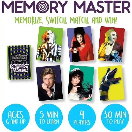 Aquarius Puzzles Beetlejuice Memory Master Game | 4 Players image {1}